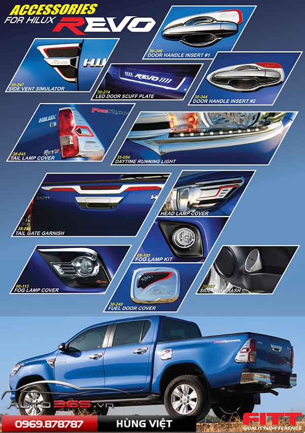 Tổng Hợp Đồ Chơi TOYOTA HILUX Mới Nhất 2017